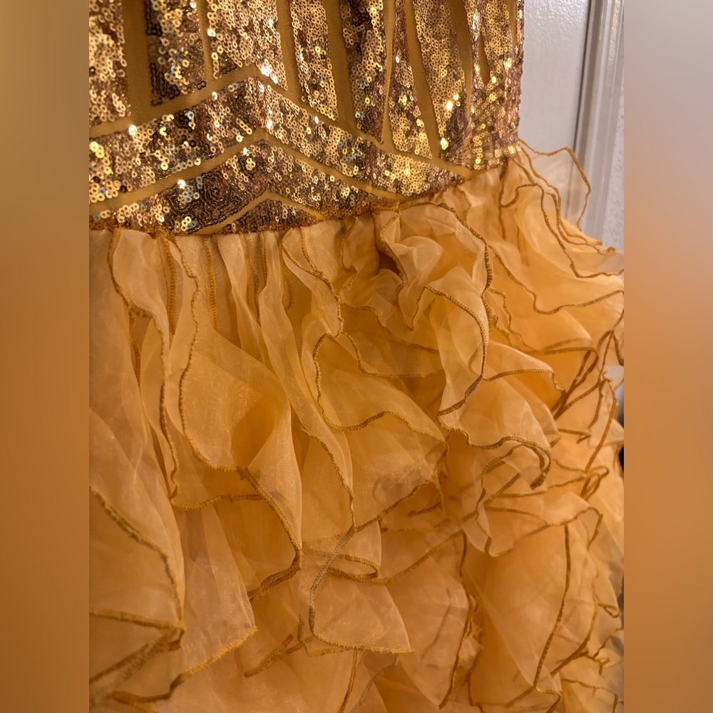 Elegant Yellow Evening Gown - Picture 6 of 6